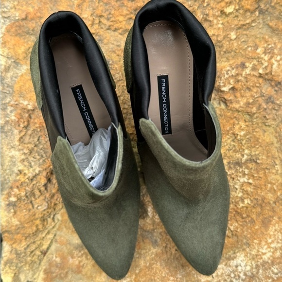 French Connection green black heeled booties 9.5 - Picture 11 of 14
